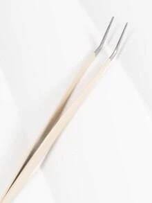 High-Precision False Eyelash Golden Feather Tweezer: Precise Hair Picking Without Loose Roots, Round Clip Head, & Skin-Friendly, Non-Irritating To Skin