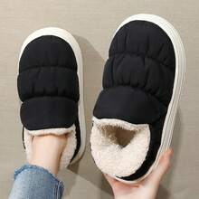 QYCKABY Plush Shoes For Women Mules Indoor Outdoor Winter Home Warm Fluffy Non-Slip Boots Fur Cotton Shoes Men Outdoor Sneakers