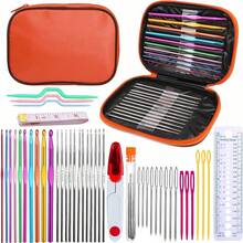 1 Set Crochet Kit, Includes Easy-To-Organize Storage Box, Multiple Combinations, Suitable For Beginners And Experts, Creative Craft DIY Knitting Tools (Random Color)