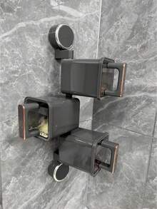 1 buc cutii transparente pentru condimente cu rotație de 360 de grade, montate pe perete, set combinat de borcane pentru condimente, pentru blaturi de bucătărie și depozitarea alimentelor, design ușor de lux cu ventuză, fără nevoie de perforator