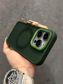 VOUVI 钻石镜片磨砂防震外壳适用于 17 16 15 14 13 12 11 Pro Max手机壳适用于17 Air 16 15 14 Plus手机配件高级男女手机壳 - 墨綠色 - 查看 17