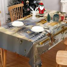 1/20 buc. Față de masă de Crăciun, lumânări aurii clasice de lux, față de masă cu model de globuri de Crăciun albe, decor de atmosferă de Crăciun, potrivit pentru stilul de Crăciun, potrivit pentru utilizare în interior și exterior, bucătărie de acasă, decorare masă și decorare cină, cadouri pentru familie și prieteni