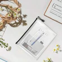 [Túi đựng đồ chống thấm nước] 20 túi đựng đồ chống thấm nước cỡ A4, bao gồm túi đựng tài liệu có khóa kéo, túi lưới nhựa và túi đựng trò chơi cờ bàn, thích hợp cho văn phòng và trường học, màu đen - màu đen - Xem 5