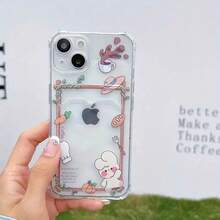 Estuche para Teléfono con Soporte para Fotos y Tarjetas, Patrón de Conejo de Dibujos Animados, Resistente a Impactos y Caídas, Compatible con iPhone 16 16 Pro 16 Pro Max 15 Pro 15 Pro Max 14 14 Pro Max 13 12 11 XS Max XR - Colores mixtos - Ver 2