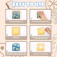 Juego de Cortadores de Pan para Sándwich 45 en 1, Accesorios para Bento - 1 - Ver 5