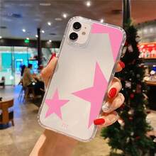 Pink Star Lucky 777 Beautiful Transparent Phone Case For IPhone 16 11 15 14 13 12 Pro Max Plus, Cute Gift For Girls - 無色 - 查看 4