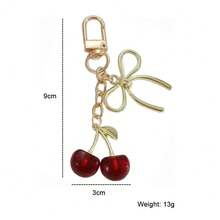 1pc Luxurious Cherry Pendant, Fashionable, Elegant, Classic, Versatile, Minimalist, Unique, High-End Design, Unisex, Suitable For Everyday Wear, Parties, Outdoor, Gifts, Valentine's Day, Christmas, Carnival