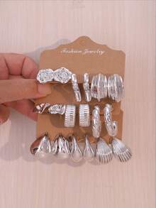 Pendientes de botón de plata, pendientes minimalistas de gota de resina, elegantes y de moda