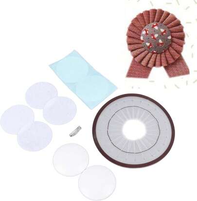 EstiloKit de Broche de Roseta de Bricolaje, Exquisita Herramienta para Hacer Flores de Cinta Rosette Maker Rose Maker Patchwork Accesorios para Manualidades de BricolajeVersión mejorada