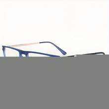 Multi-Focus Photochromic Glasses For Men And Women - Fashion Matte Frame Blue Light Glasses With Metal Nose Bridge And Reinforced Hinges - Unisex Reading Glasses Suitable For Indoor/Outdoor Use, Perfect Gift For Loved Ones, Elderly, Or Friends - 藍色 - 查看 3