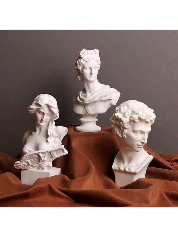 1pc Resin Figurine, Female Musician Statue, Art Studio Still Life Decor, Nordic Greek Sculpture