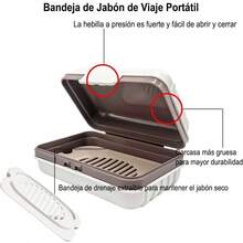 ón de Viaje, Bandeja deón de Baño Portátil con Bandeja Adecuada para Baño, Gimnasio (Gris) - Azul - Ver 5