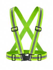 1 Piece Sports Vest, Men's Phone Stand, Reflective Vest Safety Equipment, For Walking And Cycling - Adjustable Waist/Shoulder Multi-Piece Set Decorative Vest Reflective Strap Protective Print Night Running Reflective Vest Elastic Strap Clothing Cycling Vest Construction Vest