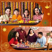 D6 Pcs Diwali Table Decorations Happy Diwali Decorations Deepavali Candle Oil Lamp Wooden Table Centerpieces India Festival Of Lights Sign For India Diwali Party Supplies Home Decor10