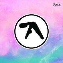[Aphex Twin Logo Vinyl Sticker] Aphex Twin Logo Waterproof Vinyl Sticker - Durable Indoor/Outdoor Sticker For Car, Laptop, Water Bottle | Glossy Finish, Mechanical Sticker | Retro Style Sticker | Durable Vinyl Sticker School Supplies - Multicolor - View 13