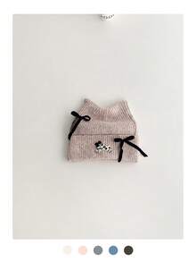 Cute Cat Ear Plush Hat, Thick Warm Ear Protection, Korean Sweet Makeup, Versatile Knit Cap, Autumn/Winter; Sweet Cute Cat Ear Plush Knit Hat, Warm, Versatile, Small Logo Knit Hat; Sweet Cute Cat Ear Plush Knit Hat, Warm, Versatile, Small Logo Knit Cap, Autumn/Winter