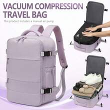 LONNKE Vacuum Compression Backpack - Airline Approved, Lightweight & Spacious, Multi-Functional Travel & Business Bag, With Adjustable Shoulder Straps, Water Bottle Pocket, Laptop Compartment, Nylon Lining, Luggage Strap, Washable, Travel Essential | Adjustable Strap Backpack | Zipper Closure, Travel Backpack - Multicolor - View 19