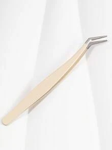 High-Precision False Eyelash Golden Feather Tweezer: Precise Hair Picking Without Loose Roots, Round Clip Head, & Skin-Friendly, Non-Irritating To Skin