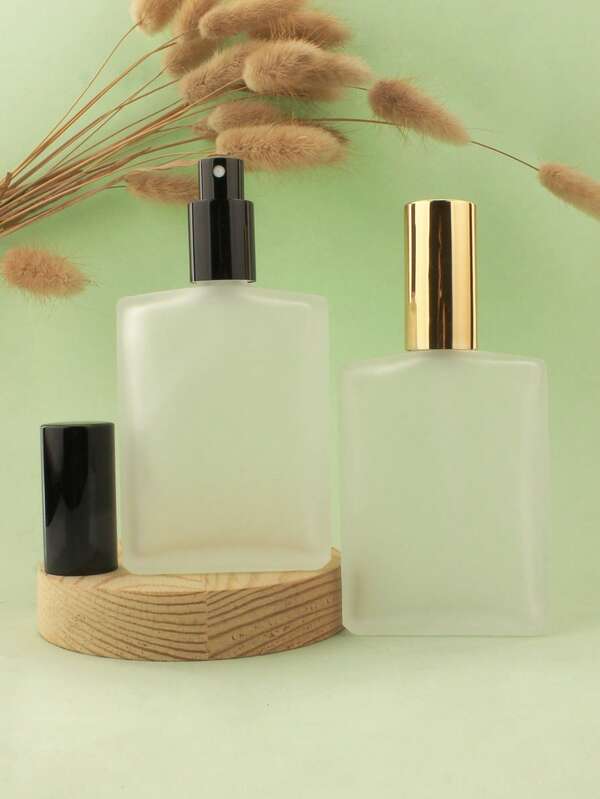 1 Stück/3 Stücke flache quadratische 100ml mattierte nachfüllbare Parfüm/Toner Sprühflasche, tragbare Feinstaubzerstäuberflasche aus Glas, Pumpenbehälter für Hautpflegeflüssigkeiten und Düfte