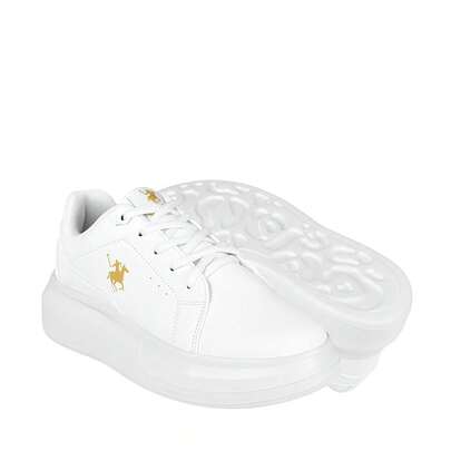 TENIS CASUALES DAMA POLO L11120 SIMIPIEL BLANCO