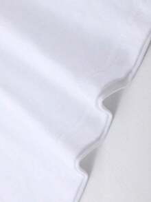 Camiseta de manga corta para damas con estampado de patrones, top de cuello redondo suelto y casual, se puede lavar aáquina para comodidad durante las cuatro estaciones. - Blanco - Ver 4