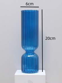 1 件新款北欧风格创意条纹彩色玻璃花瓶，气泡形复古装饰展示品，适用于架子、餐桌、办公室、浴室、台面、家居 - 彩色 - 查看 23