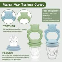 Customized Baby Teething Toy, Fruit & Vegetable Shaped Feeding Utensils, Personalized Name, Great For Thanksgiving, Christmas, Christening Gifts,Christmas Gift Supplies - Multicolor - View 5