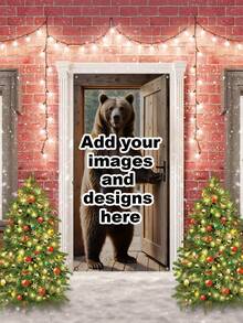 1 PC Custom Photo Door Curtain/Window Curtain - Add Your Own Images And Designs, Durable Polyester Fabric Suitable For Indoor/Outdoor Use, Perfect For Weddings, Birthdays, Graduations, Christmas, Valentine's Day And New Year Decorations.