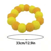 1 件宠物项圈，新款时尚宠物彩色毛球项圈