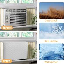 Adjustable Dual-Sided Dust Cover & Wind Guard For Indoor Air Conditioner, Elastic Band For AC Protection,Kitchen Decor,Household Items - White - View 4