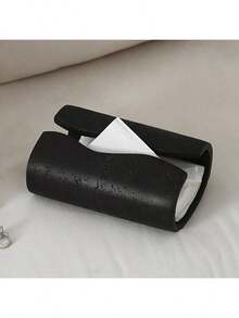 1pc 7.8in*5.3in*3.4in Curved Resin Tissue Box Holder, Desktop Napkin Dispenser - Minimalist Elegant Design, , Suitable For Restaurant, Bathroom, Living Room, Vanity, Creative Home Decor And Bathroom Accessory, Ideal Holiday Party Gift - Multicolor - View 9