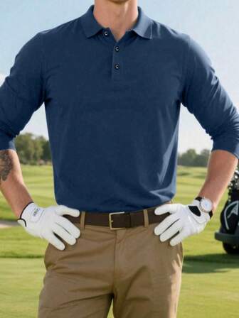 男士秋季长袖 Polo 衫，适合三种场合 | 休闲商务高尔夫日常穿着