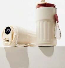 Termo Para Café Digital Inteligente Acero Inoxidable 450ml - Blanco - Ver 6