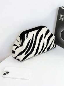 ENBEI BAIZE Elegant Striped Colorblock Clutch Bag - Cosmetic Bag Large, Durable, Multifunctional Women's Beach Bag, Summer Wallet Elegant Women's Bag, Suitable For Daily Use And Holiday Occasions Mother's Day Gift, Wedding Season Souvenir Bag, Fashionable Clutch Bags For Woman