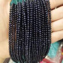 15 英寸 3 毫米天然石圆珠，虎眼石/紫水晶/石榴石/玛瑙等天然材料，多色脉轮疗愈石，适合 DIY 珠宝制作/手链/项链