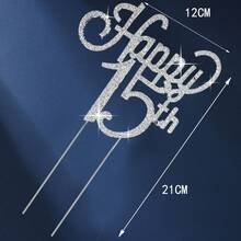 1 件合金水钻蛋糕装饰插牌，“Cheers To 15”生日蛋糕装饰，15 岁生日派对蛋糕中心摆件，情人节配件 - 彩色 - 查看 32