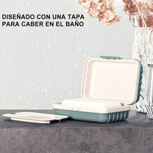 ón de Viaje, Bandeja deón de Baño Portátil con Bandeja Adecuada para Baño, Gimnasio (Gris) - Azul - Ver 3