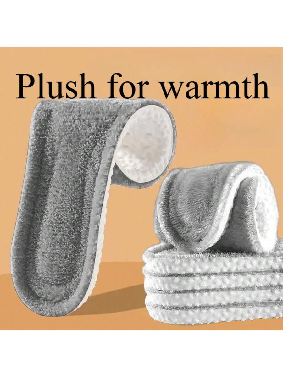Semelles intérieures chaudes pour l'automne et l'hiver, semelles intérieures en coton moelleux et épaisses, semelles intérieures douillettes et déperlantes, unisexe