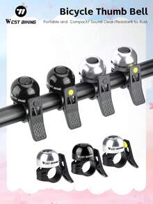 WEST BIKING Ultra-Loud Bicycle Bell - Folding Mountain Bike Bell For Road/City Bicycle | Cycling Accessories
