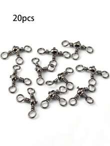 20 件/袋 3 向交叉线钓鱼转环，耐用 T 型转环，钓鱼连接器 - 彩色 - 查看 12