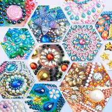 6 piezas Llaveros de arte de diamantes DIY, 4 patrones de animales de dibujos animados diferentes para elegir, piedras de colores brillantes asimétricos por ambos lados, efecto exquisito, colgante de mochila, decoración colgante de coche, juego de manualidades de mosaico, decoración de regalo de Navidad y cumpleaños