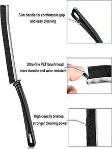 Stove Cleaning Tool Set, Paired With Brush Kit - Plastic, Color Coded (Black, Red, Yellow, White, Green, Blue, Brown) - Suitable For Gas/Oven/Induction Cooker, Shower, Bathtub, Sink, Oven, Dishwasher Multi Surface Safety