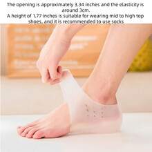 2pcs/Pair 0.98/1.77inch Multi-Layer Invisible Silicone Half Insole Cushion, Comfortable Breathable Height Increasing Insoles, Anti-Slip Heel Protective Inserts, Suitable For All Kinds Of Shoes To Increase Height And Protect Heels