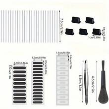 67pcs Universal Dust Plug Set, Includes Phone Speaker Dust Net Stickers, Suitable Compatible With Iphone, Charging Port Protection & Cleaning Kit