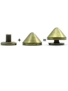 9*6mm Cone Spots Metal Punk Spike Leathercraft Rivets Bullet Spikes Rivets For Collar Shoes