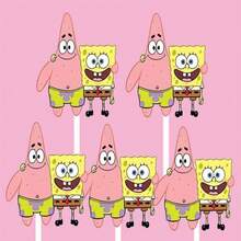 SpongeBob SquarePants 20件海绵宝宝是完美的派对装饰，适合狂欢派对、生日庆祝和生日派对。非常适合节日、粉丝聚会、学校、送礼、学校用品、返校用品、礼品装饰 - 彩色 - 查看 3