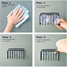 U Chef Soporte para Esponja de Fregadero de Cocina con Ventosa, Porta Esponja para Fregadero de Acero, Organizador de Fregadero de Cocina, Organizador de Esponja, Soporte para Estropajo (Negro) - Negro - Ver 9