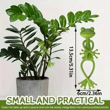 1/2pcs Creative Frog Plant Stand, Fun Green Frog Plant Holder, Frog Fixed Plant Rack Frog Support Frame, Vine Vertical Climbing Assisted Growth Clip, Suitable For Gardening/Potted Plants/Plant Decoration