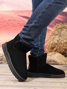 Męskie, jednokolorowe, codzienne, plażowe, imprezowe, podstawowe, eleganckie, vintage, do pracy, outdoorowe, w stylu western, gotyckim, tkane, z krzyżującą się podszewką, z frędzlami na krawędzi, gruba podeszwa, podwyższona wysokość, czarne, krótkie buty, ocieplane, futrzane buty śnieżne, proste, uniwersalne, ciepłe, zimowe rakiety śnieżne na plażę, wakacje, do szkoły, biura, na siłownię i na zewnątrz