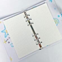 60张/包 A6活页纸，A6计划本补充纸，A6笔记本纸，6孔活页纸，加厚活页纸补充纸，空白和方格内页，书写流畅，小巧便携，适合学生、上班族 - 白色 - 查看 2